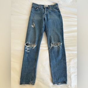 Agolde Jamie High Rise Classic Straight Leg Boyfriend Jeans